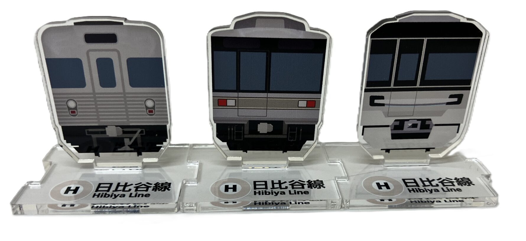 日比谷線歴代車両アクリルスタンド復刻版セット 1,980円(税込)