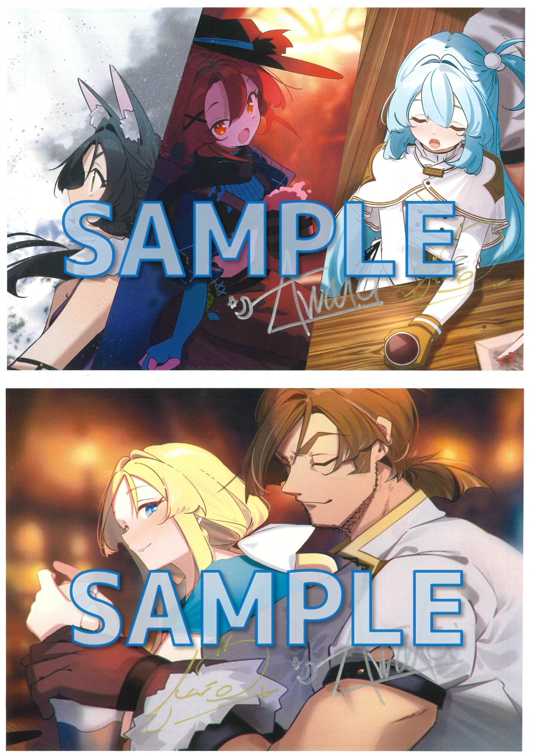 サイン入り複製原画サンプル２、3