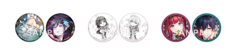 「恋した人は、妹の代わりに死んでくれと言った。」（ノベルス・コミックス） 「悪党一家の愛娘、転生先も乙女ゲームの極道令嬢でした。」（コミックス） 　　　　　　　　価格：各1,100円（1,000円＋税）　サイズ：約57mm