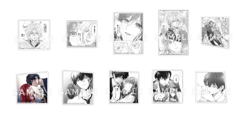 「恋した人は、妹の代わりに死んでくれと言った。」（コミックス） 「悪党一家の愛娘、転生先も乙女ゲームの極道令嬢でした。」（コミックス） 　価格：各440円（400円＋税） サイズ： 90×55mm以内