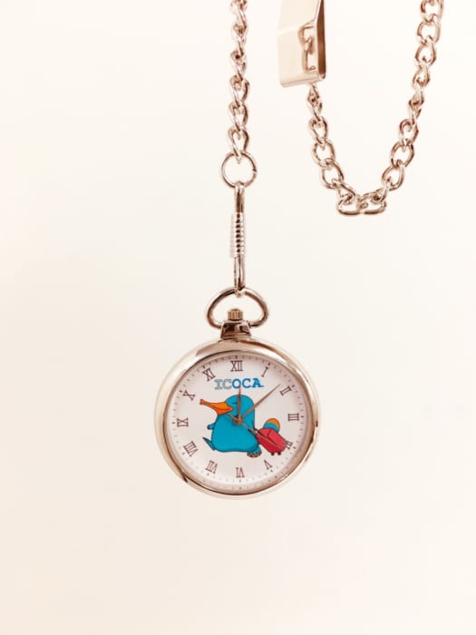 書泉限定！JR西日本ICカード「ICOCA」のマスコットキャラクター カモノハシのイコちゃんの懐中時計 発売のお知らせ - 書泉/神保町・秋葉原